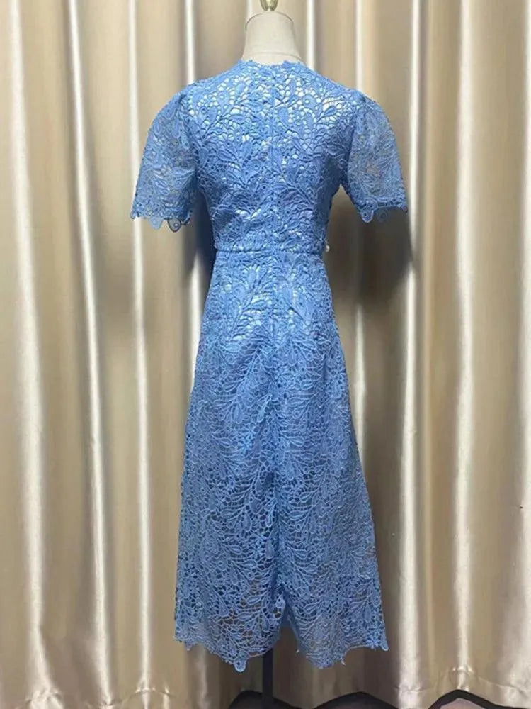 Fairy Style Lace Patchwork Party Dress -Guocali