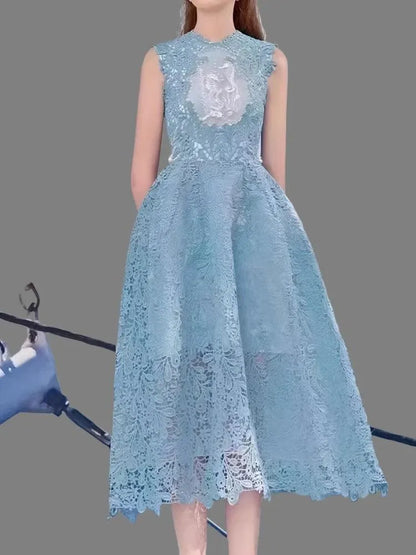 Fairy Style Lace Patchwork Party Dress -Guocali