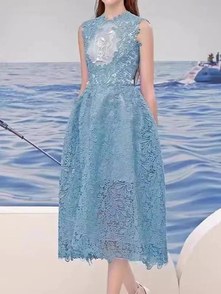 Fairy Style Lace Patchwork Party Dress -Guocali