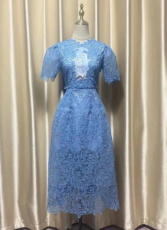 Fairy Style Lace Patchwork Party Dress -Guocali