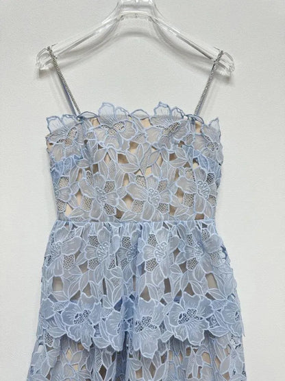 Fairy Style Lace Splice Dress Set -Guocali