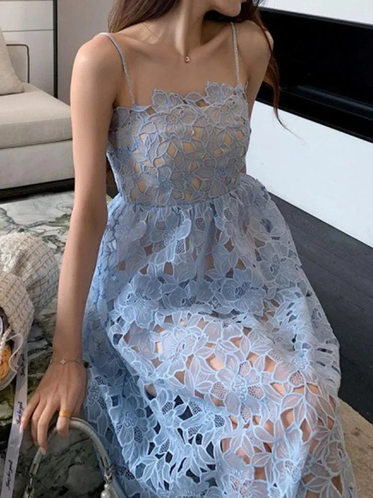 Fairy Style Lace Splice Dress Set -Guocali