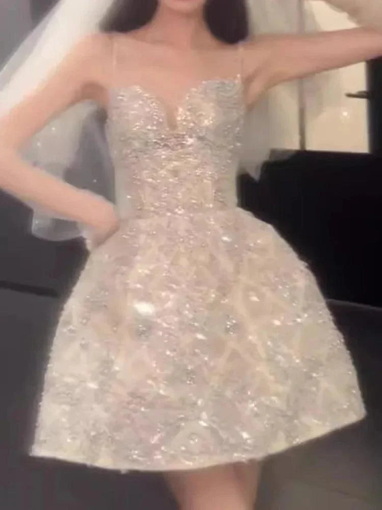 Fairy Style Slash Neck Party Dress -Guocali