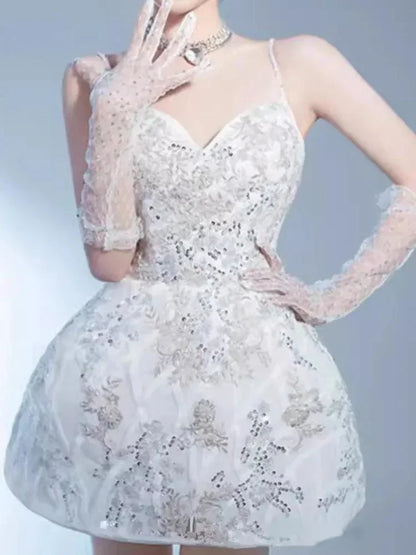 Fairy Style Slash Neck Party Dress -Guocali