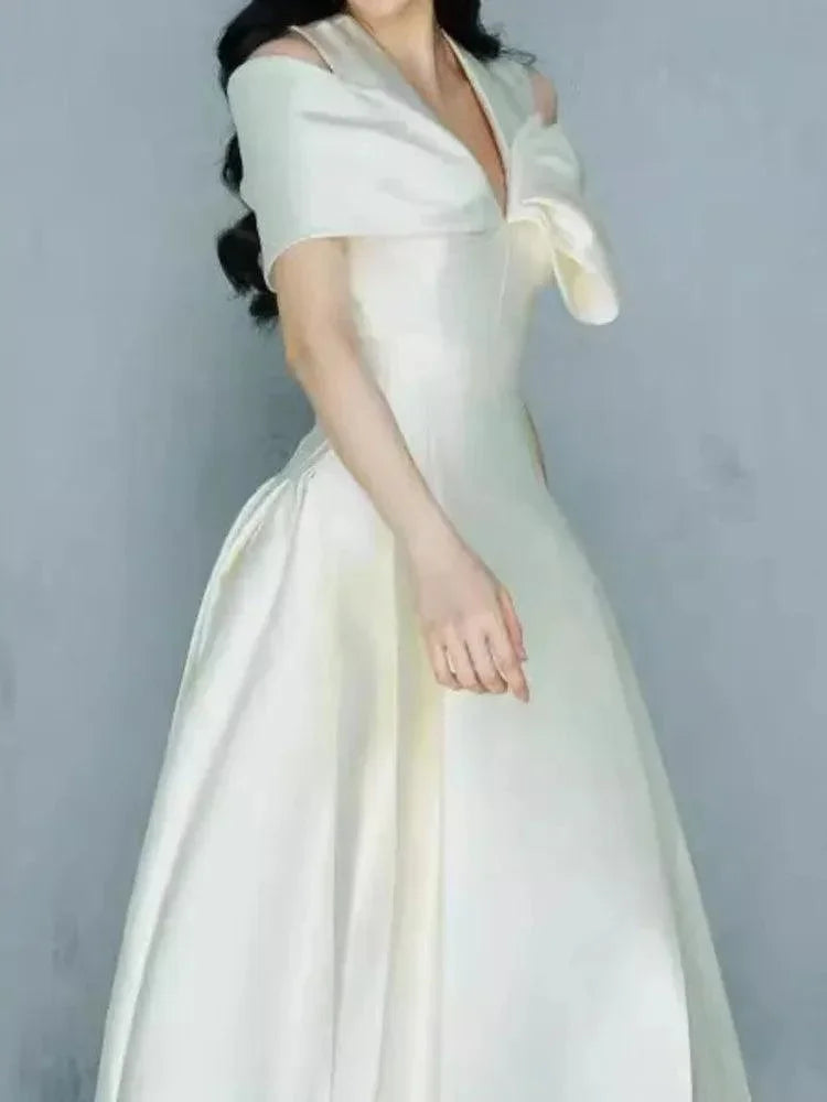 Fairy Style V-Neck 3D Bow Dress -Guocali