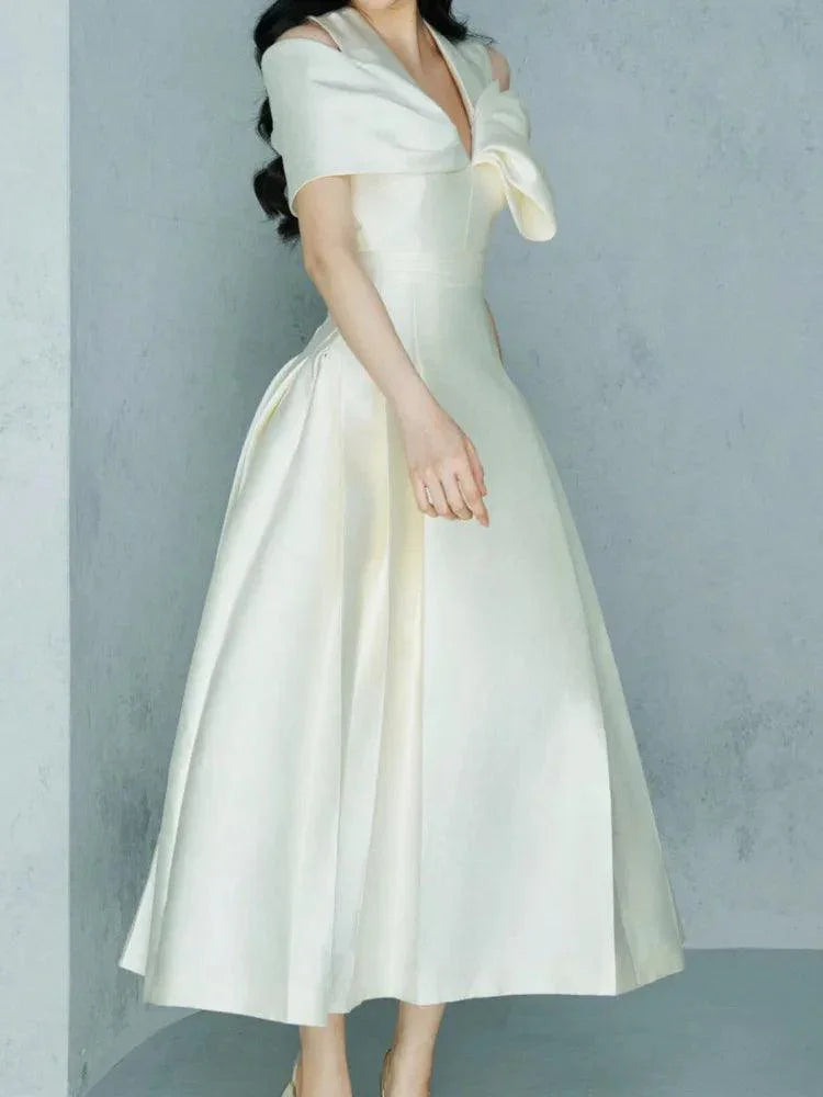 Fairy Style V-Neck 3D Bow Dress -Guocali