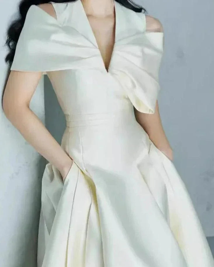 Fairy Style V-Neck 3D Bow Dress -Guocali