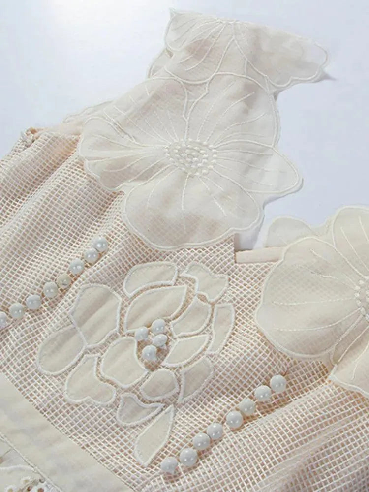 Fairycore V-Neck Camisole Lace Dress -Guocali