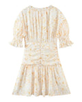 Fashionable Elastic Pleated Pastoral Dress -Guocali