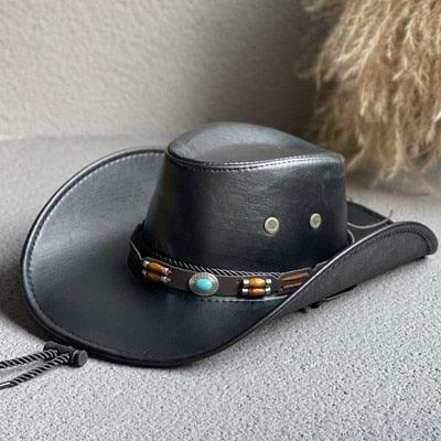 Faux Leather Western Cowboy Hats - UNISEX - Cowboy Hat - Guocali