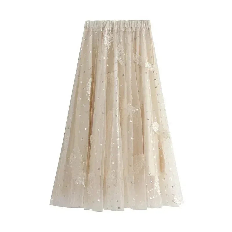 Feather Embroidery Fairy Skirt -Guocali