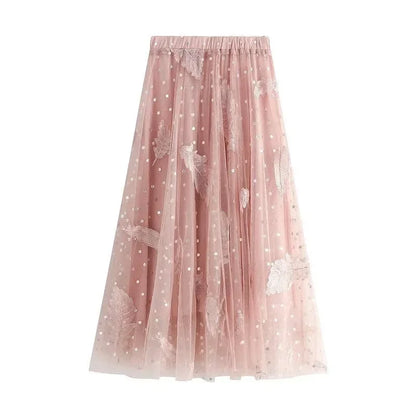 Feather Embroidery Fairy Skirt -Guocali