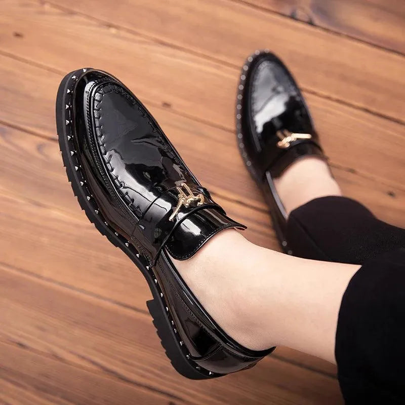 men loafers - leather, patent leather, fabric