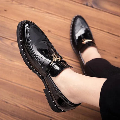 men loafers - leather, patent leather, fabric