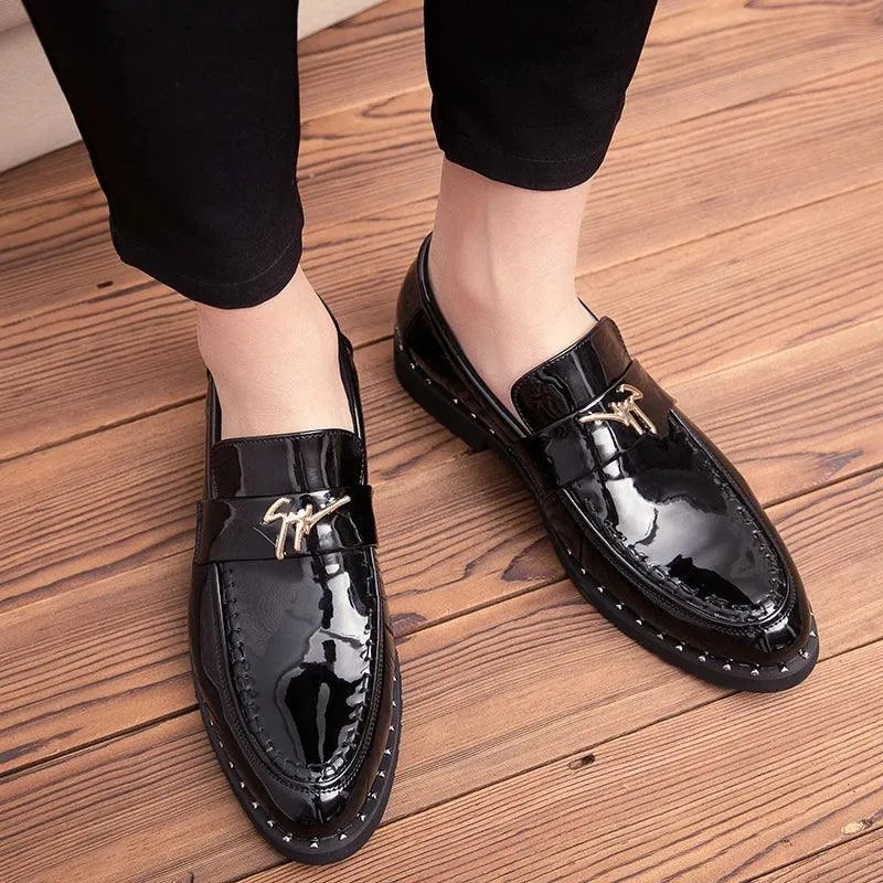 men loafers - leather, patent leather, fabric