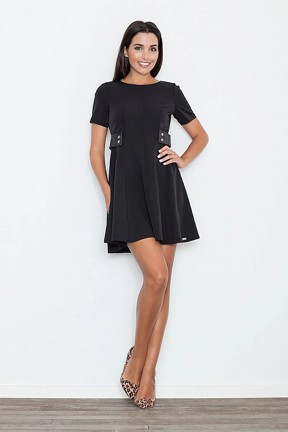 Fit and Flare Mini Dress Elegant Party Style-Day Dress-GUOCALI