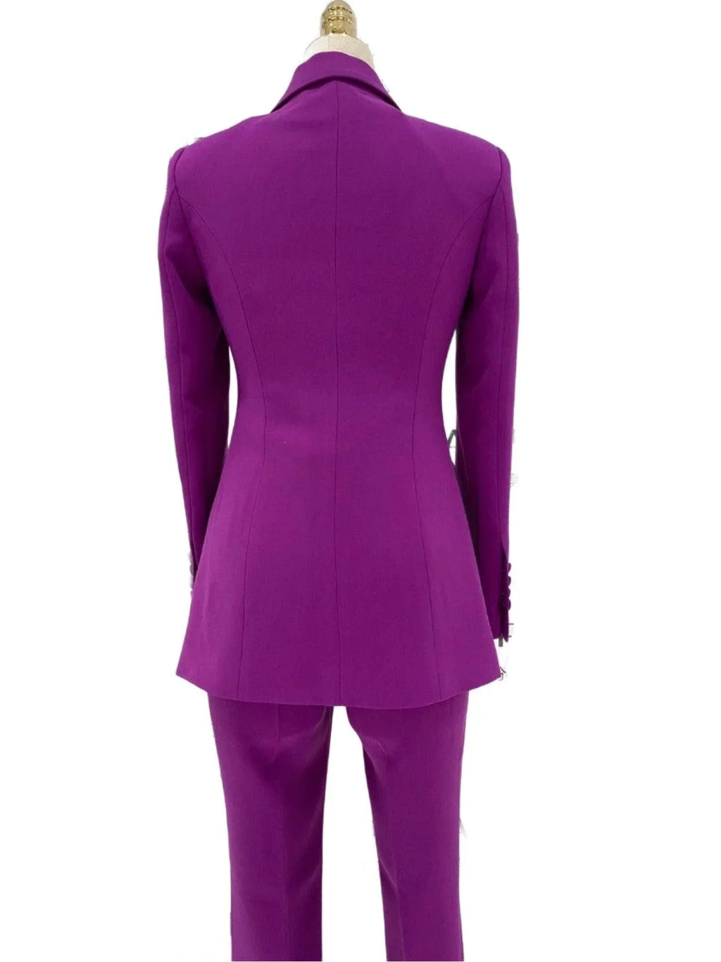 Flared Pant Suit - One Button Women Pantsuit -Guocali
