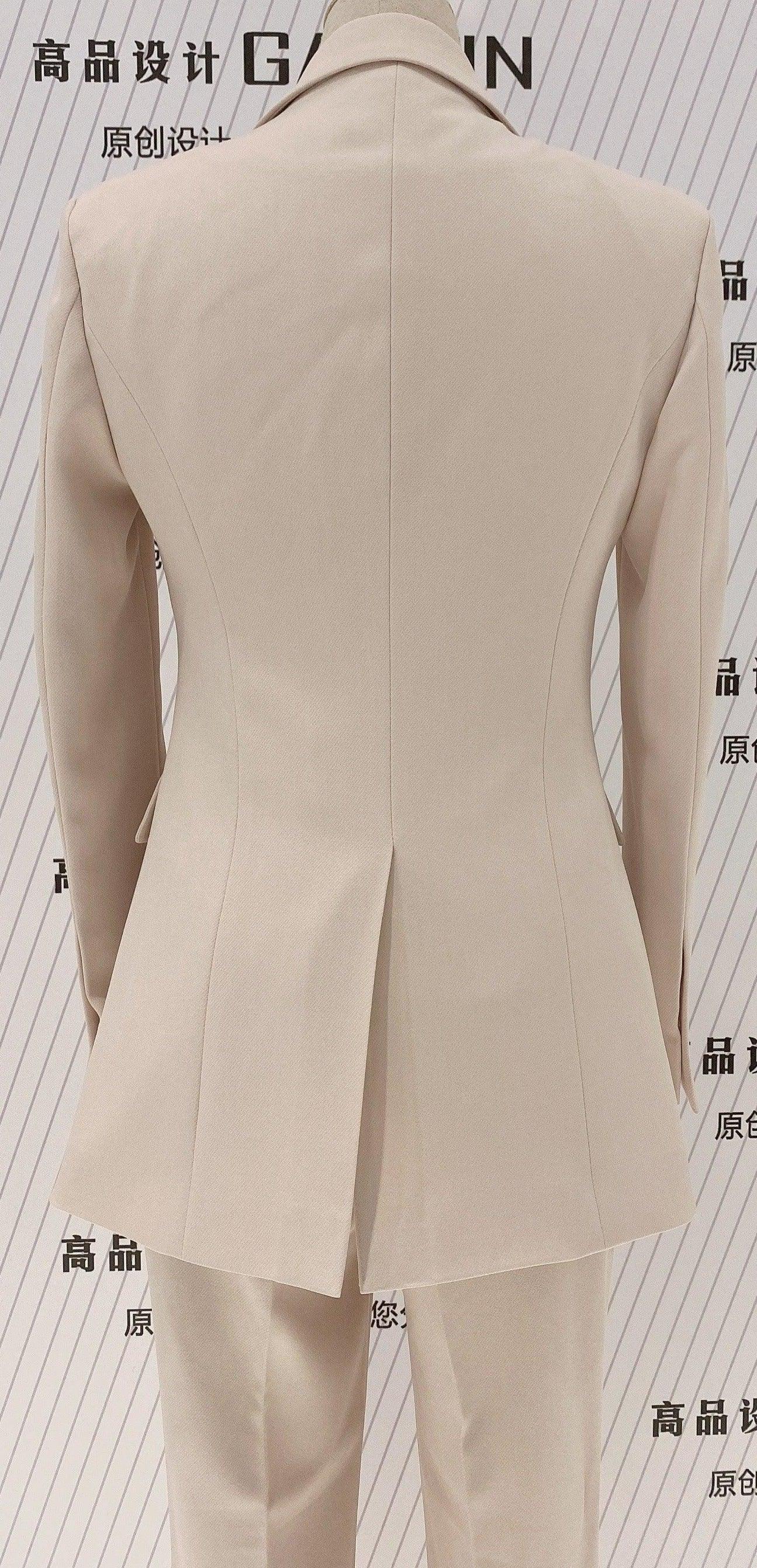 Formal Three Piece Suit - Apricot Women Pantsuit - Pantsuit - Guocali