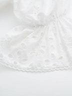 French Lace Deep V-Neck Dress -Guocali
