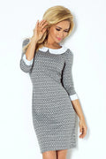 Geometric Office Dress Professional Workwear Style-Day Dress-GUOCALI