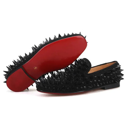 Glamourous Spiked Loafers for Women -Guocali