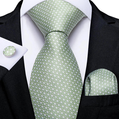 Green Luxury Necktie Set -Guocali