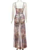 Halter Neck Backless Long Dress -Guocali