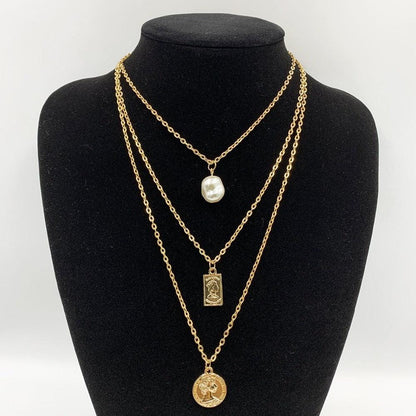 Head Pendant Necklace - Multi-Layered Women Jewelry - Pendant Necklace - Guocali
