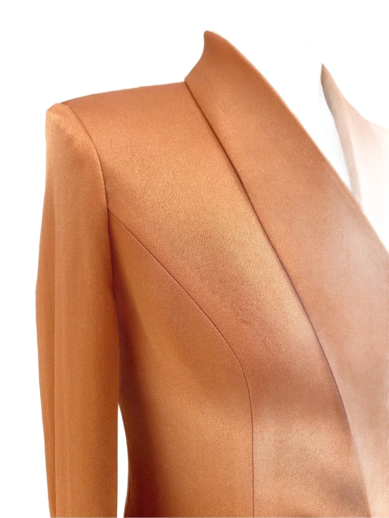 High-End fine Silk Satin Two-Piece Pant Suit -Guocali