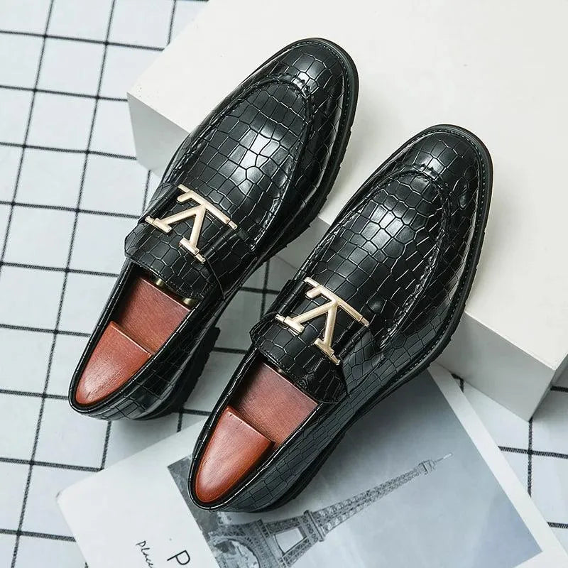 Men Dress Horse Bit Loafers - Slip-On All-Season Shoes