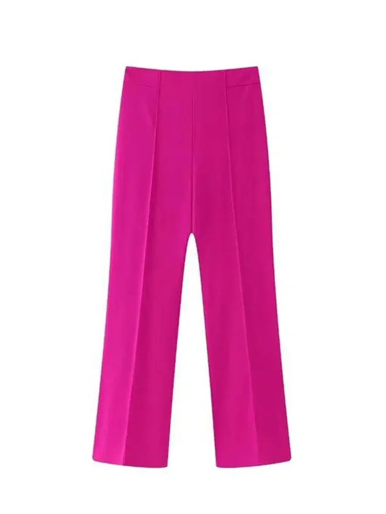 High Waist Wide Leg Trousers -Guocali