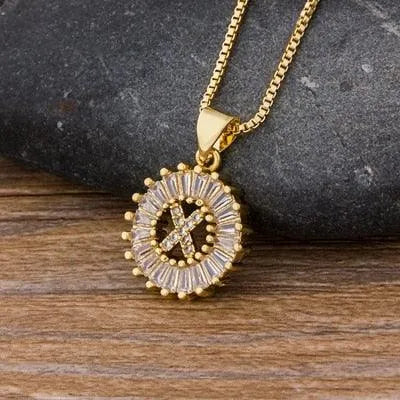 Initial Letter Pendant Necklace - Charm Jewelry -Guocali