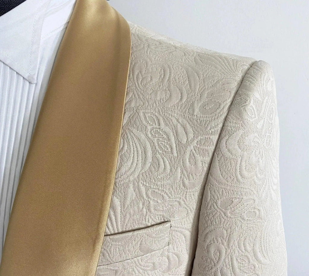 Elegant Men’s Tuxedo Suit - Texture Single-Breasted