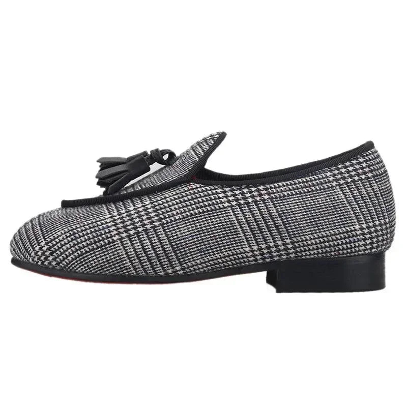 Kids Casual Tassel Dress Loafers - Slip-On Flat Shoes