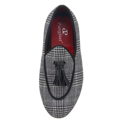Kids Loafers Classic Charm: Plaid Tassel Loafer Shoes for Stylish Youngsters -Guocali