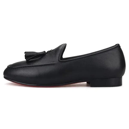 Kids Loafers Family Elegance: Handmade Leather Loafers for Kids -Guocali
