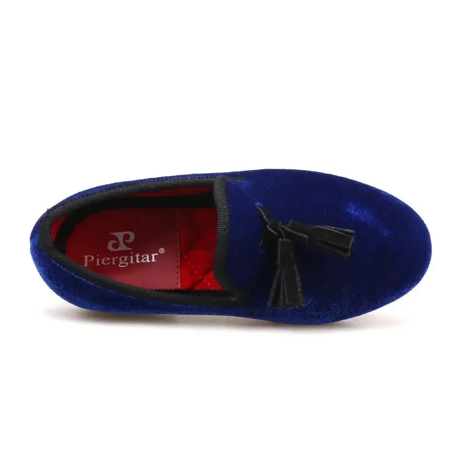 Kids Loafers Royal Blue Children's Tassel Loafer Shoes -Guocali