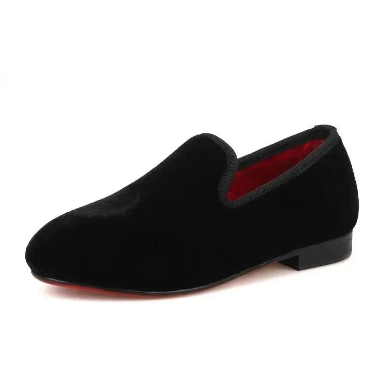 Kids Loafers Velvet Comfort: Handcrafted Loafer Shoes for Kids -Guocali