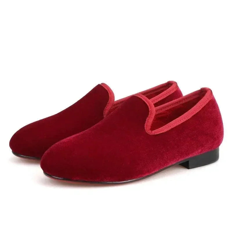 Kids Loafers Velvet Comfort: Handcrafted Loafer Shoes for Kids -Guocali