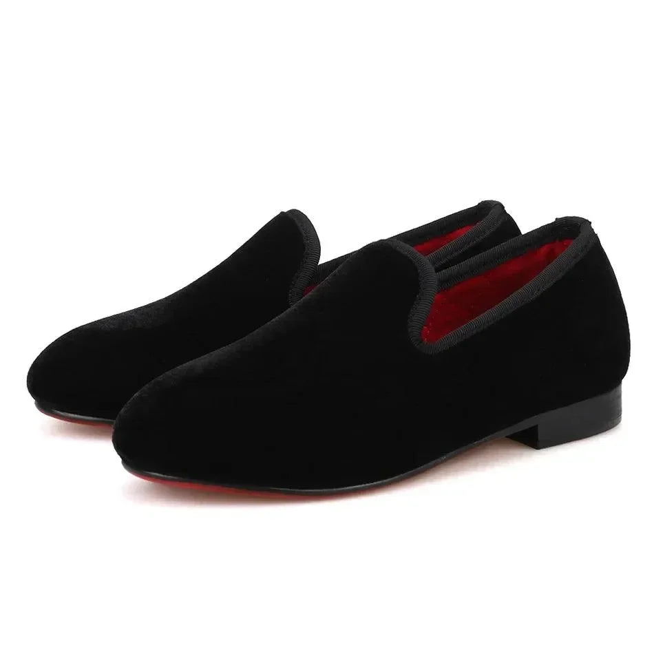 Kids Loafers Velvet Comfort: Handcrafted Loafer Shoes for Kids -Guocali