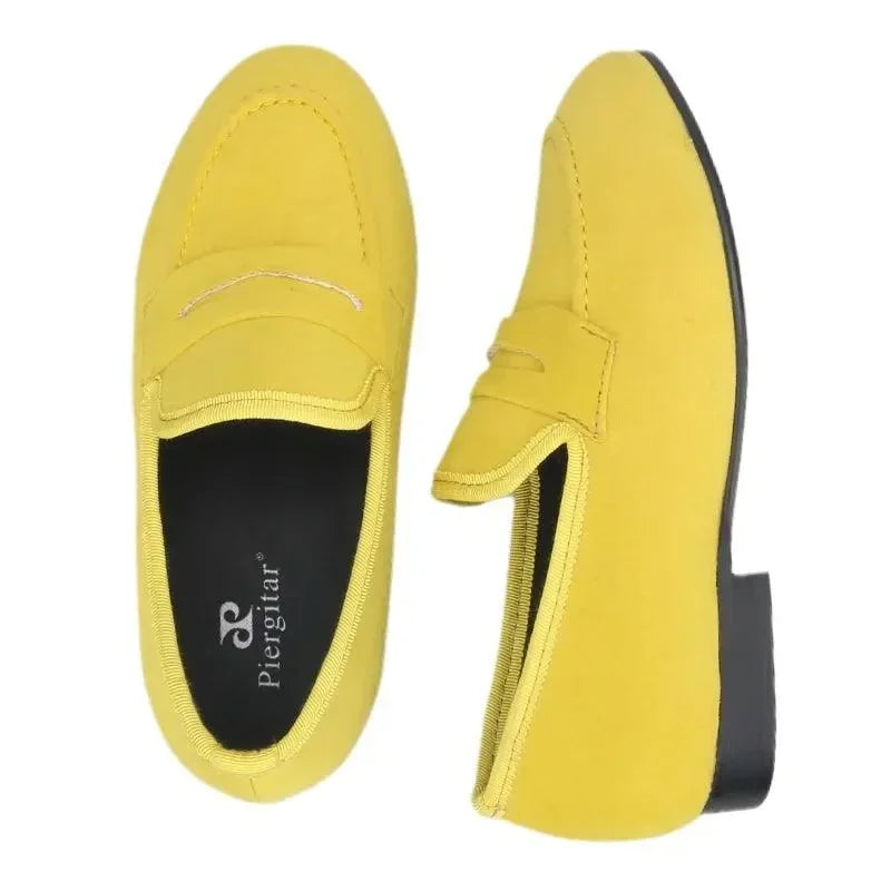 Kids Penny Loafers - Slip-On Flat Formal Dress Shoes