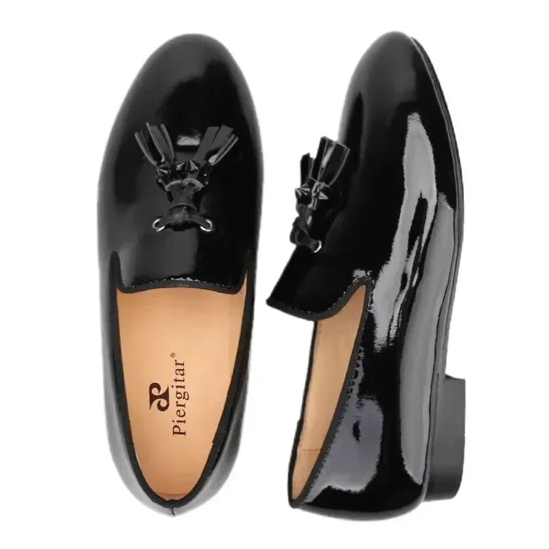 Kids Tassel Dress Loafers - Slip-On Flat Formal Dress Shoes