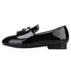 Kids Tassel Dress Loafers - Slip-On Flat Formal Dress Shoes