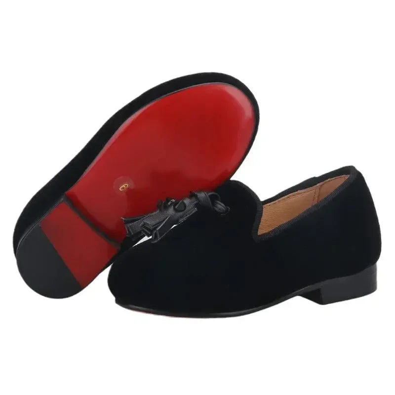 Kids Tassel Dress Loafers - Slip-On Formal Dress Shoes