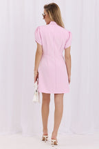 Knee Length Dress – Lapel Collar, Blazer Cut – Daydress | GUOCALI – view 12