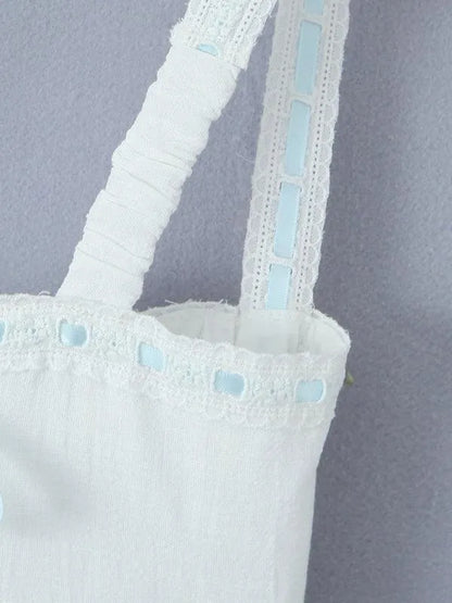 Lace Suspender Square Neck Mini Dress -Guocali