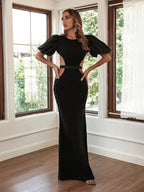 Ladies Puff Sleeve Party Dress