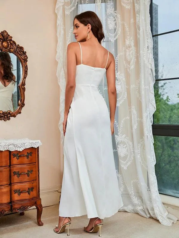 Ladies Sling Sleeveless V-Neck Party Dress