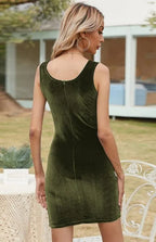 Ladies Square Neck Hip Dress