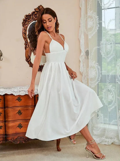 Ladies Strap Summer Dress -Guocali